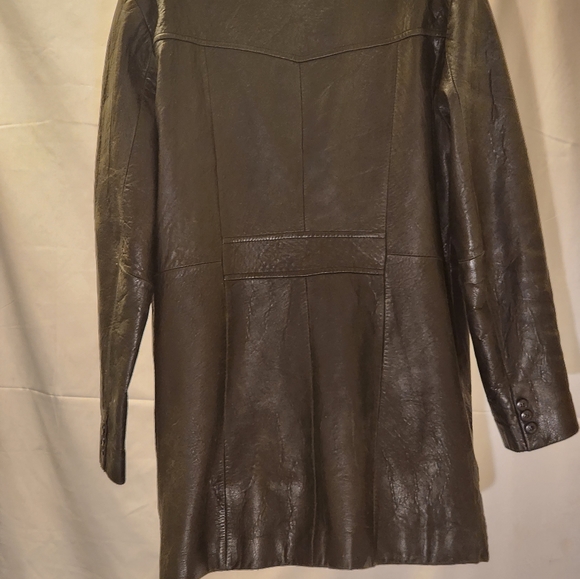 LEATHER BLAZER BY HARVE BERNARD. -MEDIUM- BLACK - Picture 2 of 12